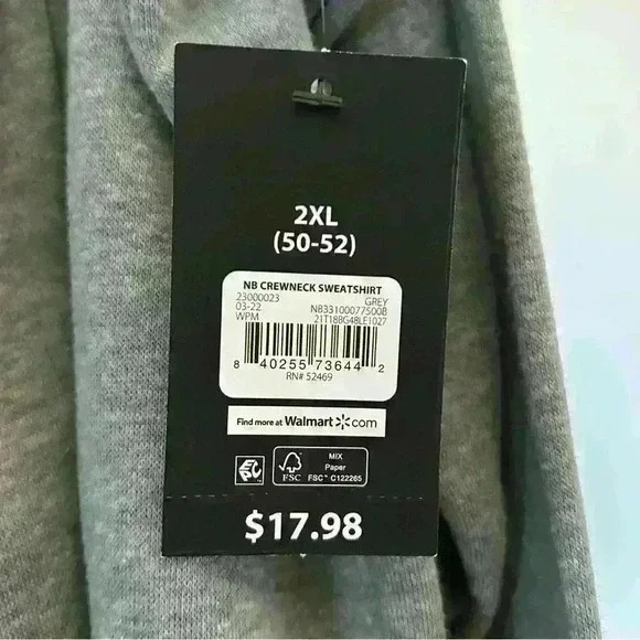 No boundaries grey thick long sleeve with black and white stripe detail - Picture 4 of 4